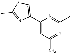 4-Amino-2-methyl-6-(2-methyl-4-thiazolyl)pyrimidine 结构式