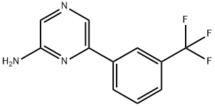 2-Amino-6-(3-trifluoromethylphenyl)pyrazine 结构式