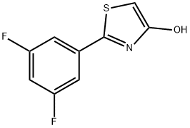 4-Hydroxy-2-(3,5-difluorophenyl)thiazole 结构式