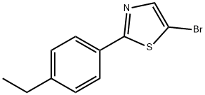 5-Bromo-2-(4-ethylphenyl)thiazole 结构式