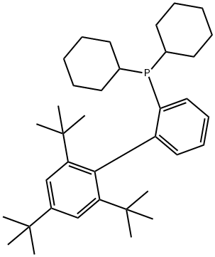 Phosphine, dicyclohexyl[2',4',6'-tris(1,1-dimethylethyl)[1,1'-biphenyl]-2-yl]- 结构式