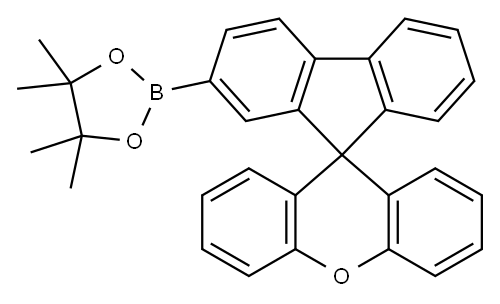 4,4,5,5-四甲基-2-(螺[芴-9,9'-呫吨] -2-基)-1,3,2-二氧杂硼烷 结构式