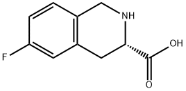 (3S)-6-fluoro-1,2,3,4-tetrahydroisoquinoline-3-carboxylic acid 结构式