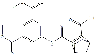 3-{[3,5-bis(methoxycarbonyl)anilino]carbonyl}bicyclo[2.2.1]hept-5-ene-2-carboxylic acid 结构式