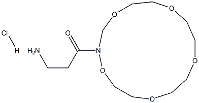 N-(Beta-Alanyl)Aza-15-Crown-5 Hydrochloride 结构式