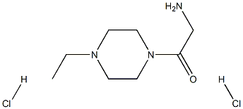 2-氨基-1-(4-乙基哌嗪-1-基)乙烷-1-酮二盐酸 结构式