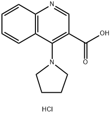 4-pyrrolidin-1-ylquinoline-3-carboxylic acid hydrochloride 结构式