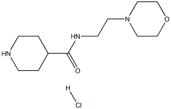 N-(2-morpholin-4-ylethyl)piperidine-4-carboxamide hydrochloride 结构式