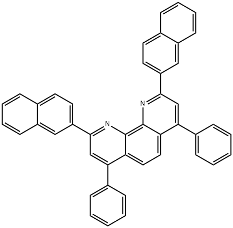 2,9-双(萘-2-基)-4,7-二苯基-1,10-菲罗啉 结构式