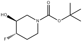 (3S,4S)-1-Boc-4-fluoro-3-piperidinol 结构式