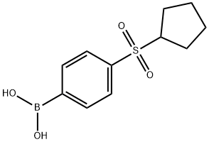 4-(环戊烷磺酰基)苯基]硼酸 结构式