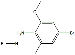 4-溴-2-甲氧基-6-甲基苯胺氢溴酸盐 结构式