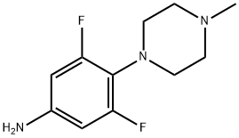 Benzenamine, 3,5-difluoro-4-(4-methyl-1-piperazinyl)- 结构式