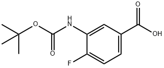 3-{[(叔-丁氧基)羰基]氨基}-4-氟苯甲酸 结构式