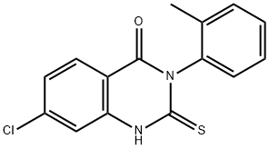 7-chloro-3-(2-methylphenyl)-2-sulfanyl-3,4-dihydroquinazolin-4-one 结构式