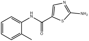 2-amino-N-(2-methylphenyl)-5-thiazolecarboxamide 结构式