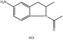 1-(5-Amino-2-methyl-2,3-dihydro-indol-1-yl)-ethanone hydrochloride 结构式