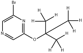 2-Bromo-6-(tert-butoxy-d9)-pyrazine 结构式