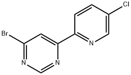 5-Chloro-2-(6'-bromo-4'-pyrimidyl)pyridine 结构式