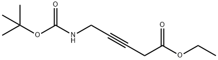 ethyl 5-(tert-butoxycarbonylamino)pent-3-ynoate 结构式