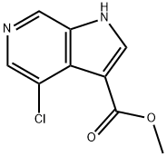methyl 4-chloro-1H-pyrrolo[2,3-c]pyridine-3-carboxylate 结构式