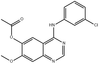 4-(3-chlorophenylamino)-7-methoxyquinazolin-6-yl acetate 结构式