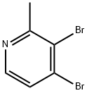 3,4-二溴-2-甲基吡啶 结构式