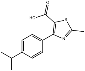 2-METHYL-4-[4-(1-METHYLETHYL)PHENYL]-5-THIAZOLECARBOXYLIC ACID 结构式