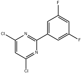 4,6-Dichloro-2-(3,5-difluorophenyl)pyrimidine 结构式