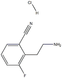 2-(2-氨基乙基)-3-氟苯甲腈盐酸盐 结构式