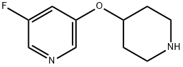 3-fluoro-5-(piperidin-4-yloxy)pyridine 结构式