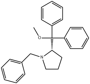 ((S)-(-)-1-benzyl-2-(1-methoxy-1,1-diphenylmethyl)-pyrrolidine ) 结构式