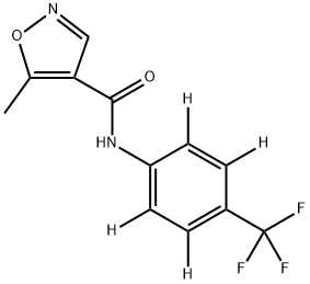 5-methyl-N-[2,3,5,6-tetradeuterio-4-(trifluoromethyl)phenyl]-1,2-oxazole-4-carboxamide 结构式