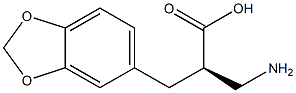 (R)-3-amino-2-(benzo[d][1,3]dioxol-5-ylmethyl)propanoicacid 结构式