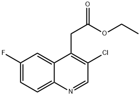 ETHYL 2-(3-CHLORO-6-FLUOROQUINOLIN-4-YL)ACETATE 结构式