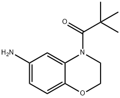 1-(6-amino-3,4-dihydro-2H-1,4-benzoxazin-4-yl)-2,2-dimethylpropan-1-one 结构式