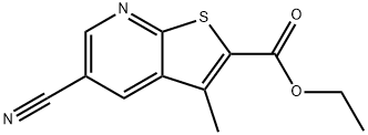 ethyl 5-cyano-3-methylthieno[2,3-b]pyridine-2-carboxylate 结构式