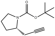 (S)-叔丁基 2-(PROP-2-YN-1-YL)吡咯烷-1-羧酸叔丁酯 结构式