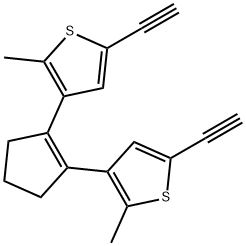 1,2-双(5-乙炔基-2-甲基噻吩-3-基)环戊-1-烯 结构式