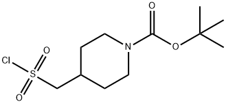 TERT-BUTYL 3-[(CHLOROSULFONYL)METHYL]PYRROLIDINE-1-CARBOXYLATE 结构式