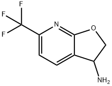 Furo[2,3-b]pyridin-3-amine, 2,3-dihydro-6-(trifluoromethyl)- 结构式