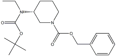 (R)-1-CBZ-3-(BOC(乙基)氨基)哌啶 结构式