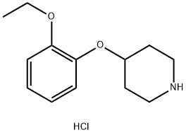 4-(2-ethoxyphenoxy)piperidine hydrochloride 结构式