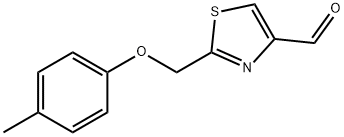 2-(4-甲基苯氧基甲基)-1,3-噻唑-4-甲醛 结构式