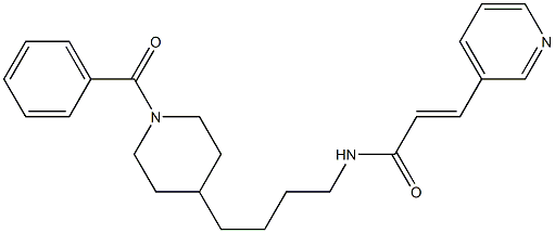 (E)-N-[4-(1-benzoylpiperidin-4-yl)butyl]-3-pyridin-3-ylprop-2-enamide 结构式