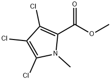 1H-Pyrrole-2-carboxylic acid, 3,4,5-trichloro-1-methyl-, methyl ester 结构式