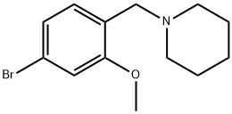 1-(4-溴-2-甲氧基苄基)哌啶 结构式