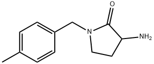 3-氨基-1-[(4-甲基苯基)甲基]吡咯烷-2-酮 结构式