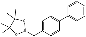 2-([1,1'-biphenyl]-4-ylmethyl)-4,4,5,5-tetramethyl-1,3,2-dioxaborolane 结构式