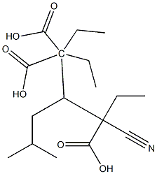 3-CYANO-2-(2-METHYLPROPYL)-1,1,3-PROPANETRICARBOXYLIC ACID 1,1,3-TRIETHYL ESTER 结构式